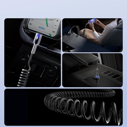 Cablu Date si Incarcare USB-A - Lightning Joyroom S-A43 Crystal, 18W, 1.5m, Negru