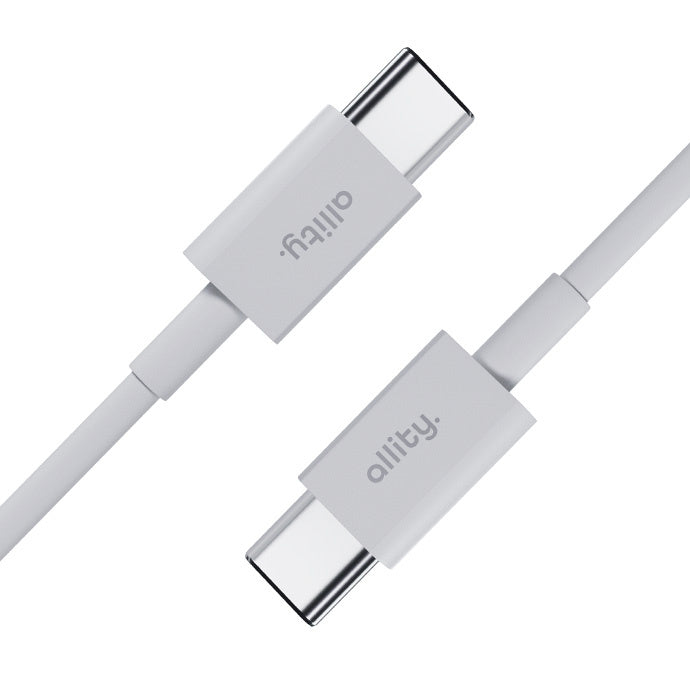 Cablu Date si Incarcare USB-C - USB-C Allity. AUC-03, 100W, 1m, Alb