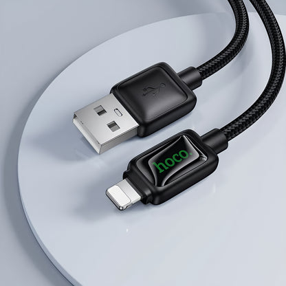 Cablu Date si Incarcare USB-A - Lightning HOCO U146, 12W, 1.2m, Negru