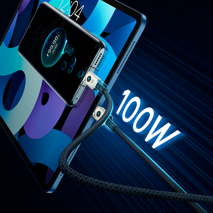 Cablu Date si Incarcare USB-C - USB-C Baseus Unbreakable, 100W, 2m, Alb P10355800221-01