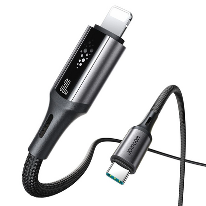 Cablu Date si Incarcare USB-C - Lightning Joyroom S-A60 StarTalk, 30W, 1.2m, Negru