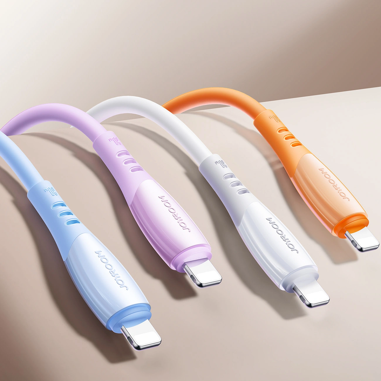 Cablu Date si Incarcare USB-C - Lightning Joyroom S-A59 Vibrant, 30W, 1.2m, Portocaliu