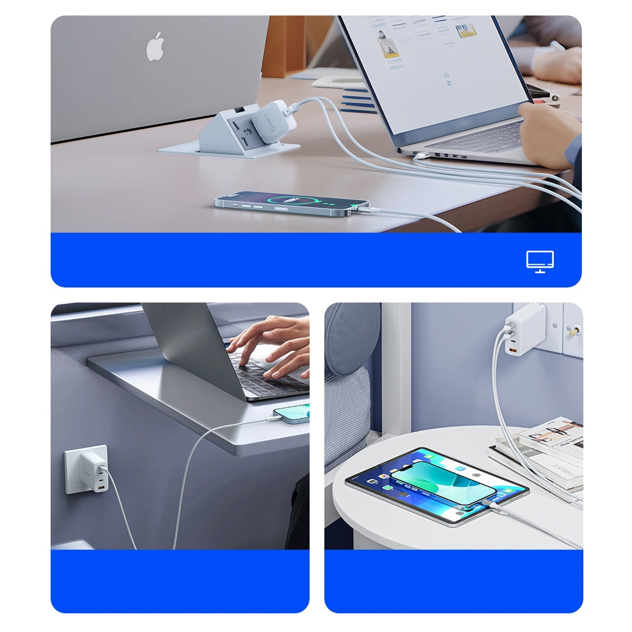 Cablu Date si Incarcare USB-C - USB-C Orico CDX, 60W, 1m, Alb