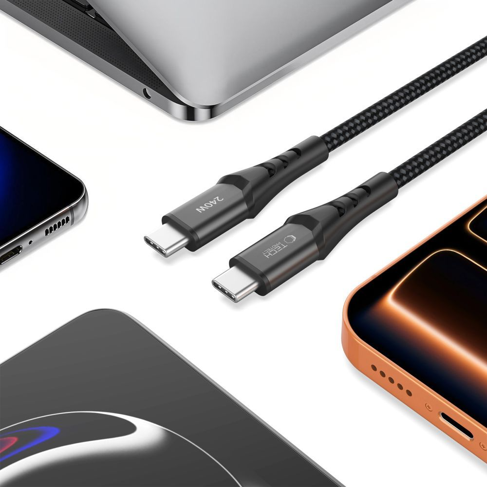 Cablu Date si Incarcare USB-C - USB-C Tech-Protect UB11T Ultraboost, 240W, 1m, Negru