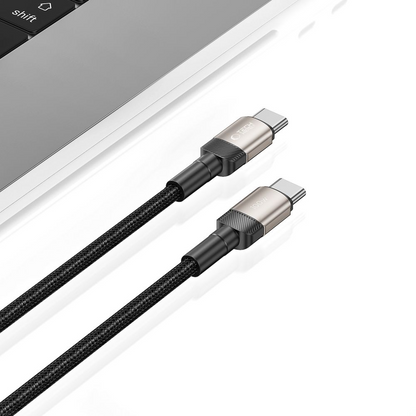Cablu Date si Incarcare USB-C - USB-C Tech-Protect Ultraboost EVO, 100W, 1m, Argintiu