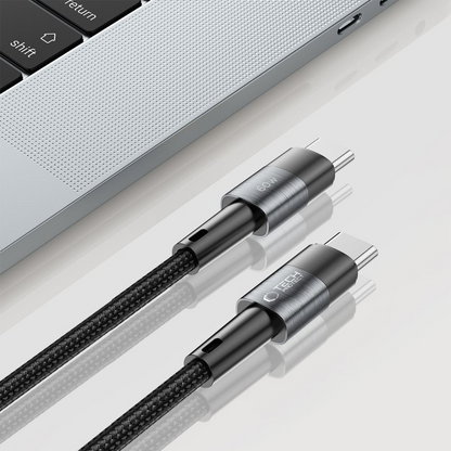 Cablu Date si Incarcare USB-C - USB-C Tech-Protect Ultraboost, 60W, 1m, Gri