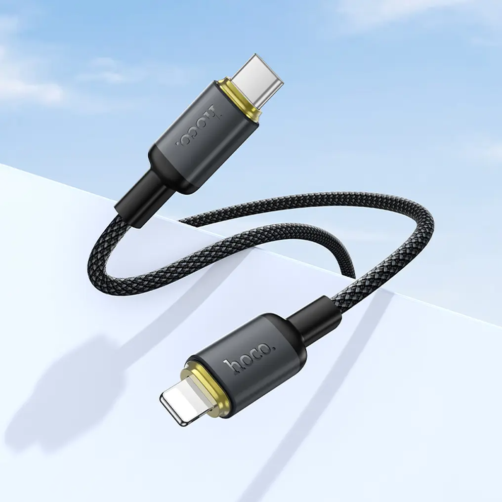 Cablu Date si Incarcare USB-C - Lightning HOCO X128 Benefit, 30W, 1m, Negru