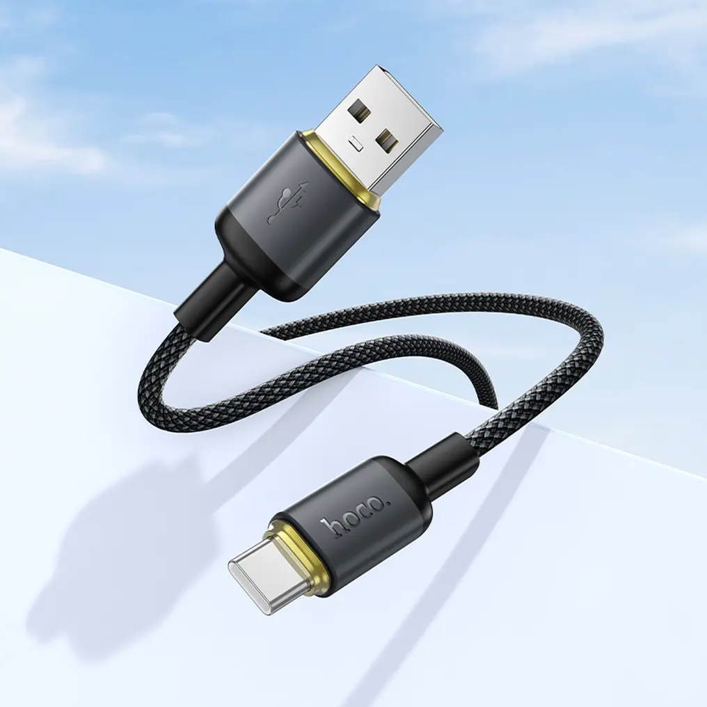 Cablu Date si Incarcare USB-A - USB-C HOCO X128 Benefit, 36W, 1m, Negru
