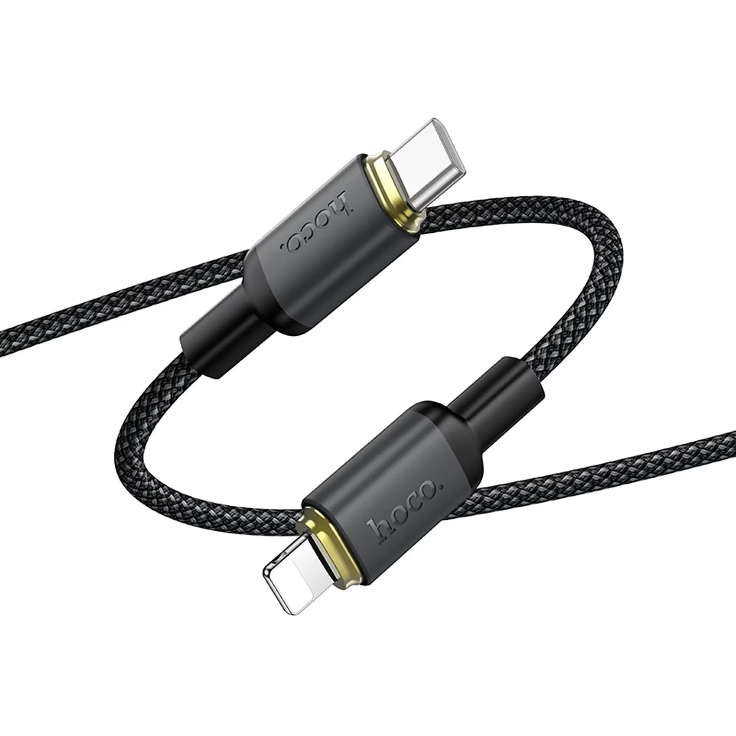 Cablu Date si Incarcare USB-A - Lightning HOCO X128 Benefit, 12W, 1m, Negru