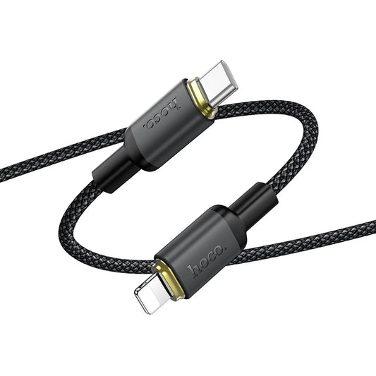 Cablu Date si Incarcare USB-A - Lightning HOCO X128 Benefit, 10W, 1m, Negru