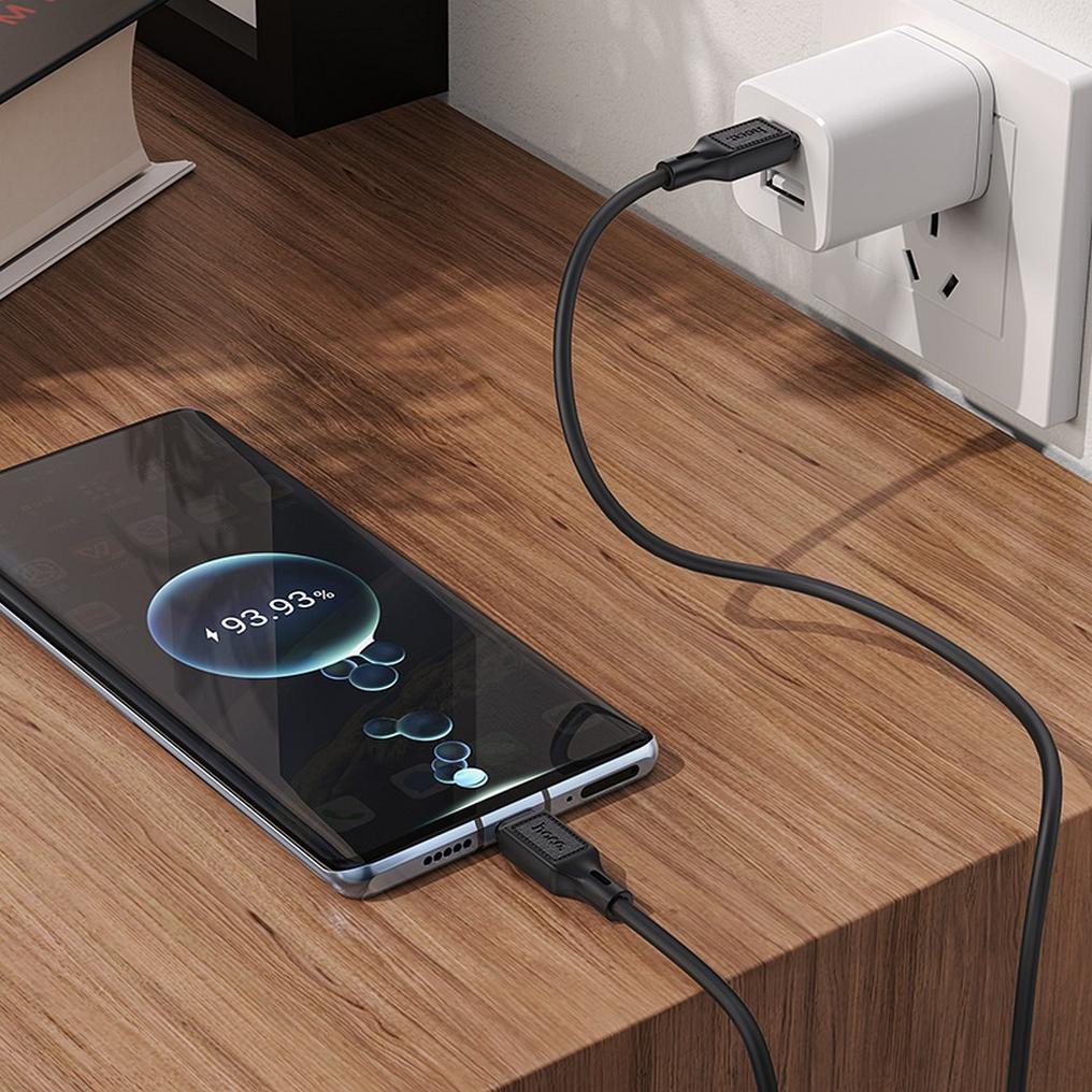 Cablu Date si Incarcare USB-C - USB-C HOCO X90, 60W, 1m, Negru