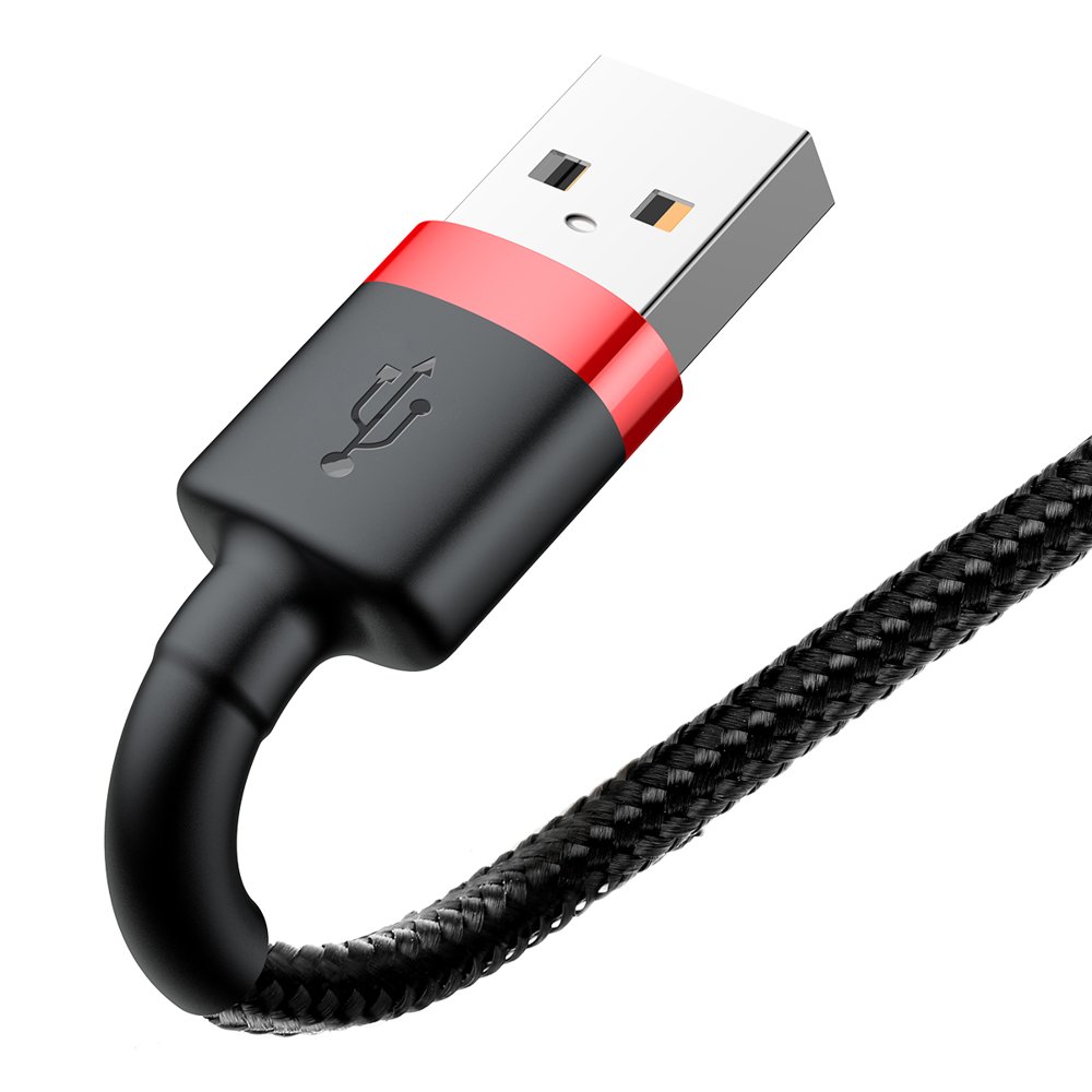 Kabel do ładowania i transmisji danych USB-A - Lightning Baseus Cafule, 18 W, 0,5 m, czerwony CALKLF-A19