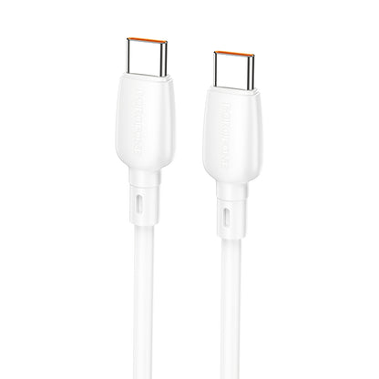 Kabel USB-C do ładowania i transmisji danych - USB-C Borofone BX93, 100W, 1m, biały 