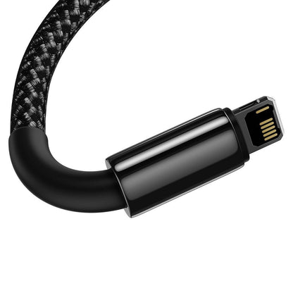 Kabel do ładowania i transmisji danych USB-A - Lightning Baseus Tungsten Gold, 20W, 1m, czarny CALWJ-01 