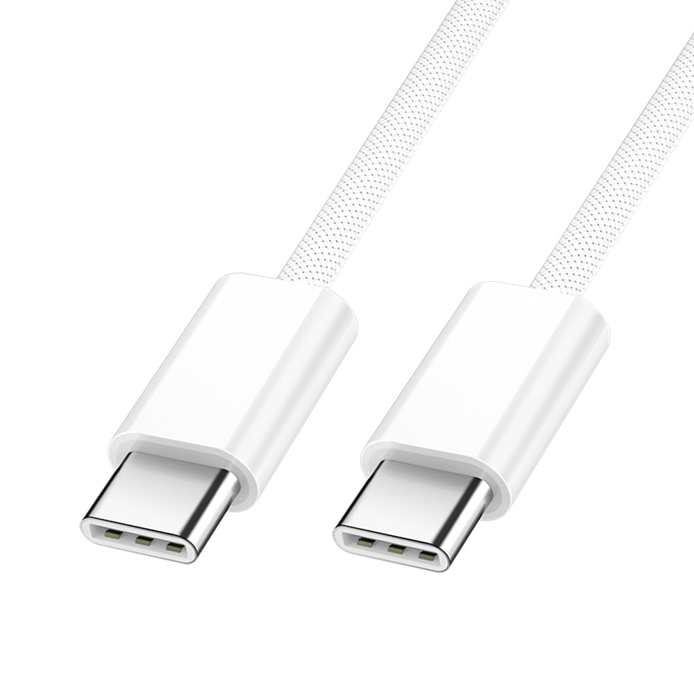 Cablu Date si Incarcare USB-C - USB-C BWOO BO-X284, 60W, 1m, Alb