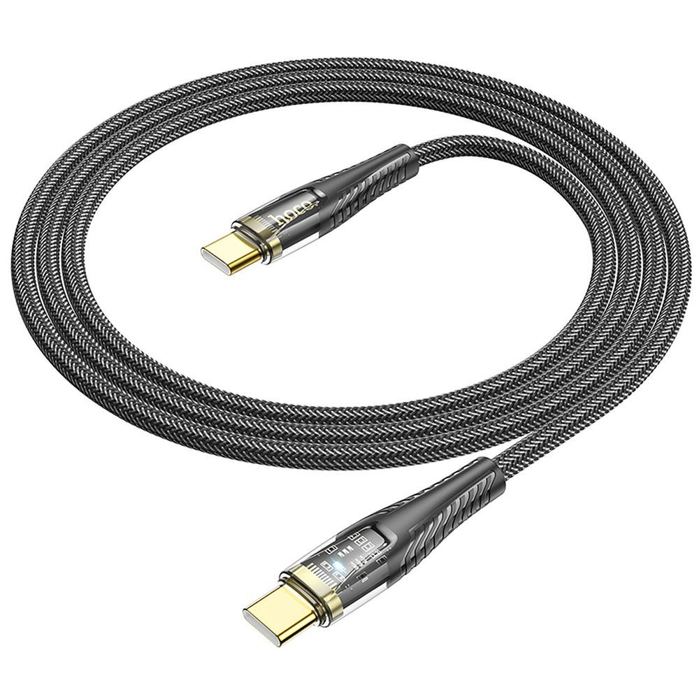 Cablu Date si Incarcare USB-C - USB-C HOCO U121, 60W, 1.2m, Negru