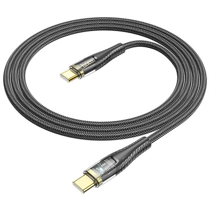 Cablu Date si Incarcare USB-C - USB-C HOCO U121, 60W, 1.2m, Negru