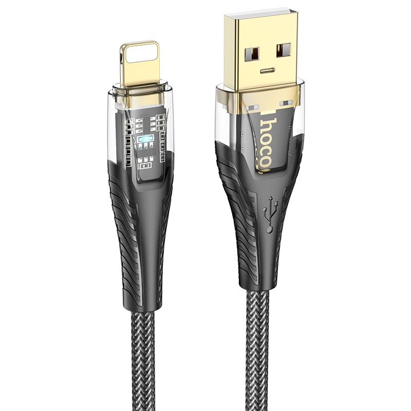 Cablu Date si Incarcare USB-A - Lightning HOCO U121, 18W, 1.2m, Negru