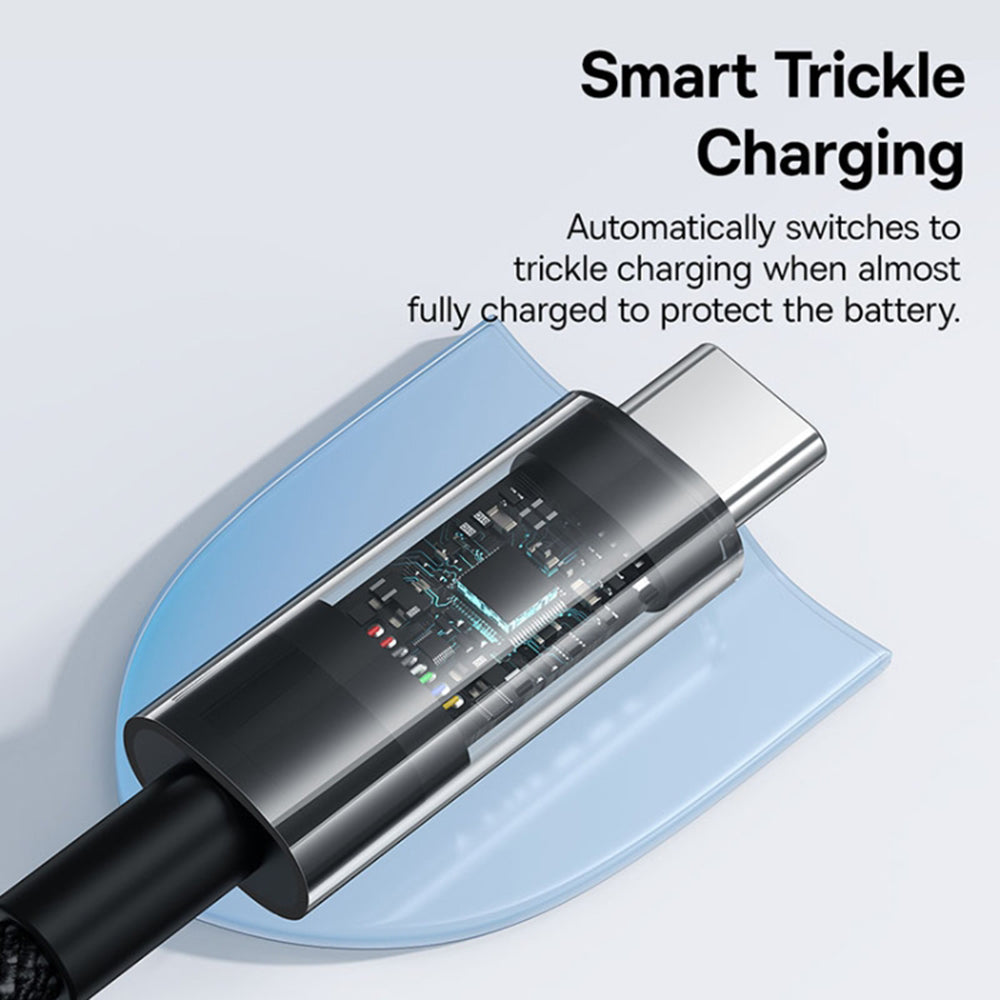 Cablu Date si Incarcare USB-A - USB-C Baseus Gem, 100W, 1m, Negru P10373002111-00