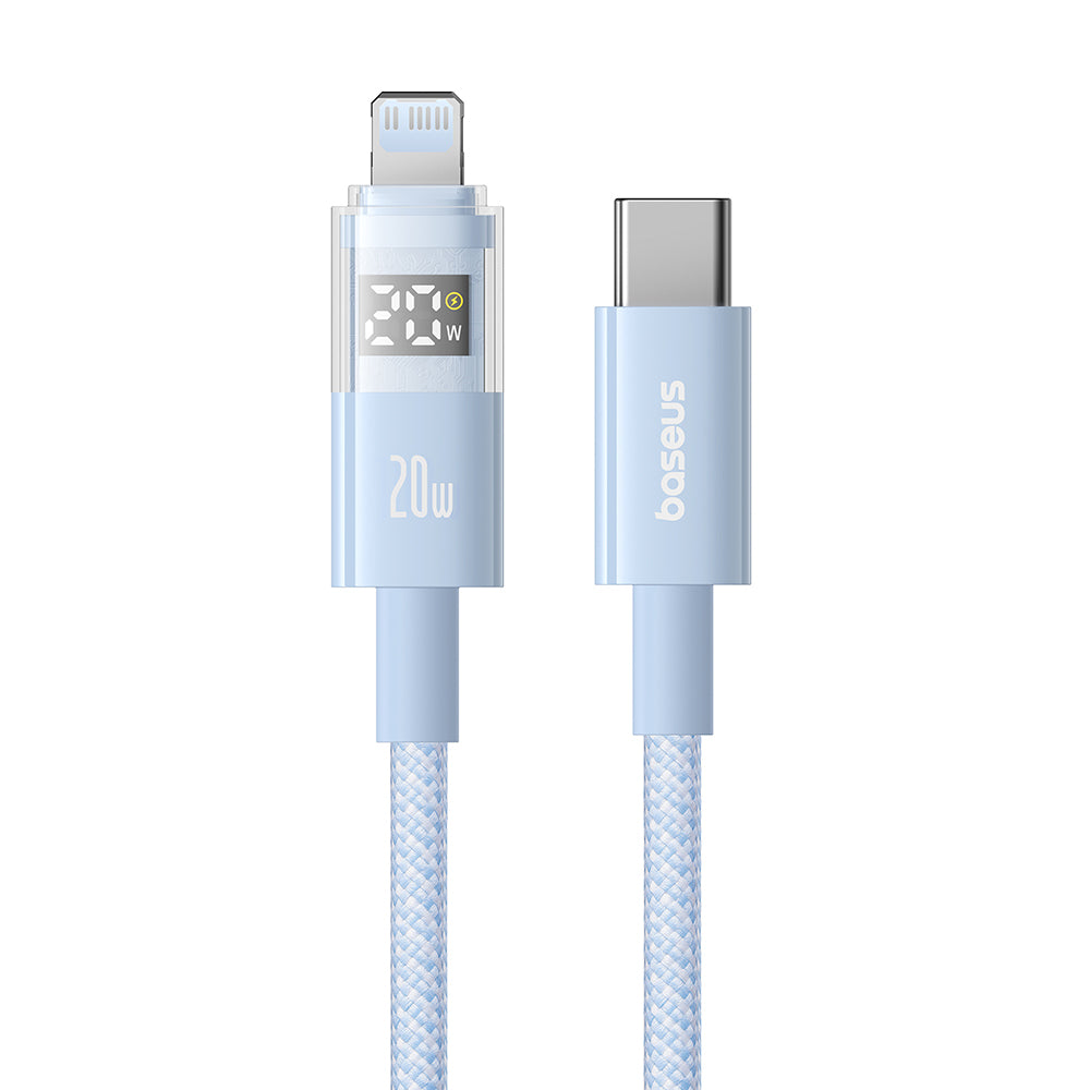 Cablu Date si Incarcare USB-C - Lightning Baseus Display 2, 20W, 1m, Albastru P10382703311-00