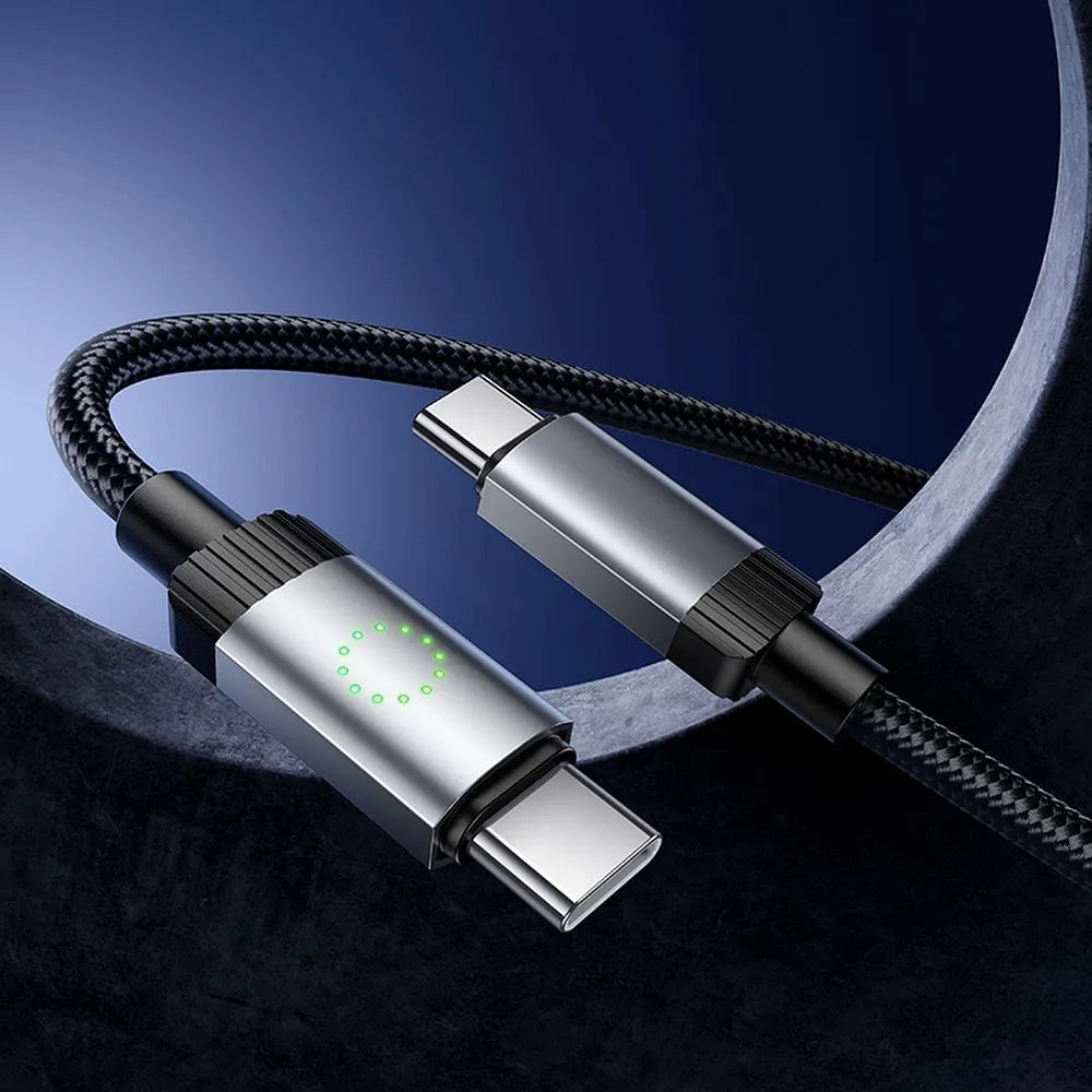 Cablu Date si Incarcare USB-C - USB-C HOCO X117, 60W, 1m, Negru