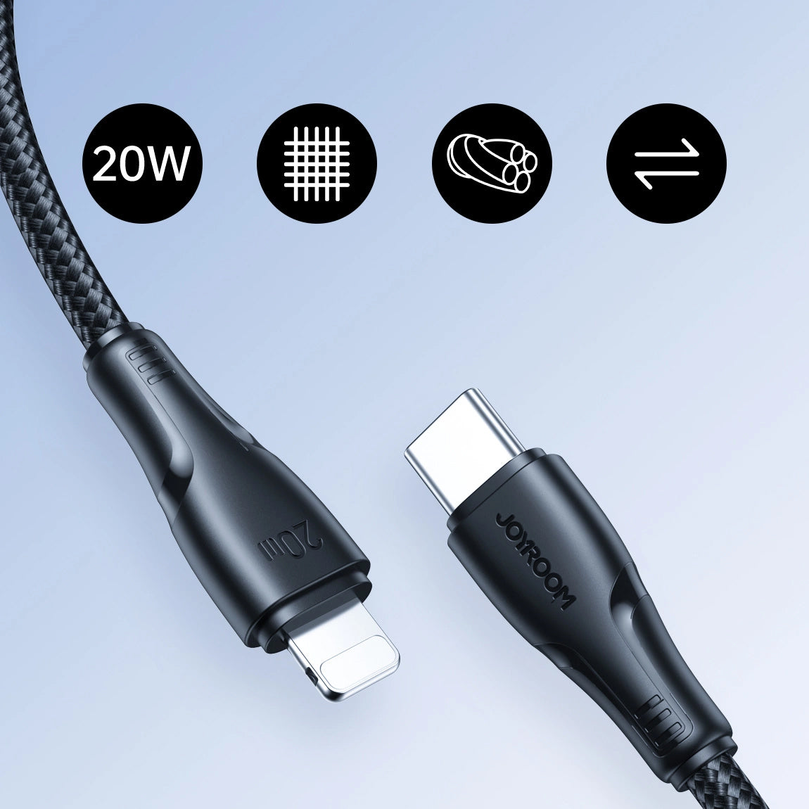 Cablu Date si Incarcare USB-C - Lightning Joyroom S-A11, 20W, 0.25m, Negru