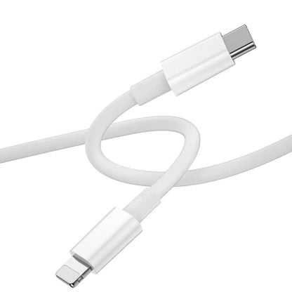 Cablu Date si Incarcare USB-C - Lightning WiWu Wi-C008, 30W, 1.2m, Alb