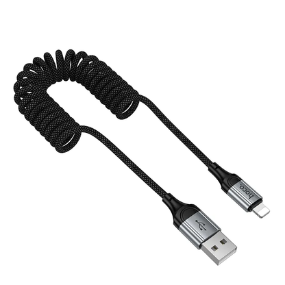 Cablu Date si Incarcare USB-A - Lightning HOCO X121, 27W, 1.5m, Negru