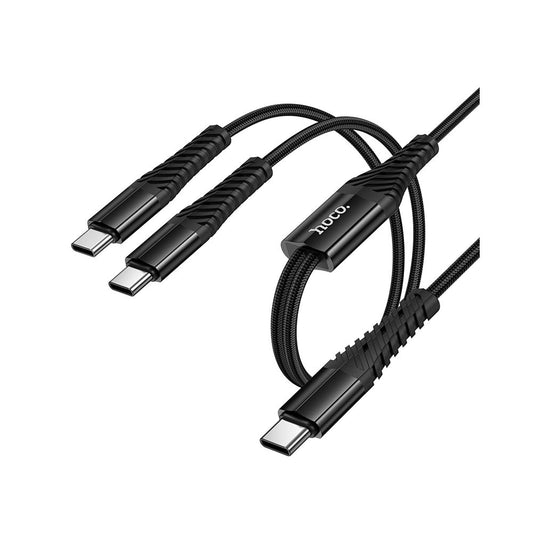 Cablu Incarcare USB-C - 2 x USB-C HOCO X123, 10W, 1m, Negru