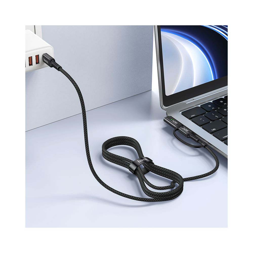 Cablu Incarcare HOCO U142, USB-C - USB-C / MagSafe 3, 240W, 1.8m, Negru