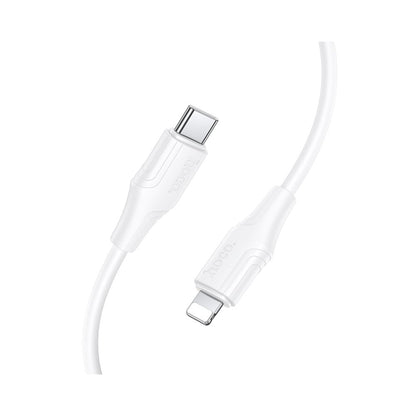 Cablu Date si Incarcare USB-C - Lightning HOCO X124, 27W, 1m, Alb