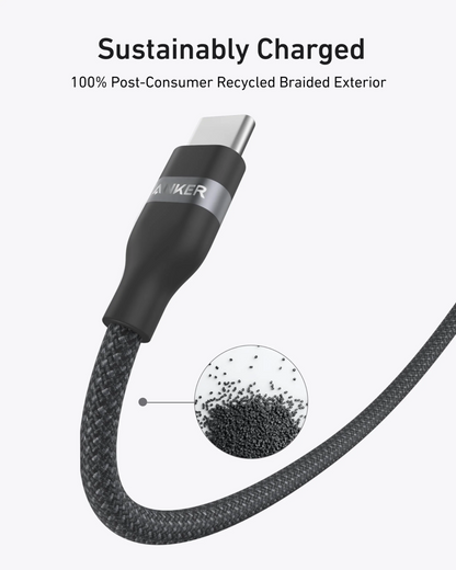Cablu Date si Incarcare USB-C - USB-C Anker, 240W, 1.8m, Negru A82E2H12
