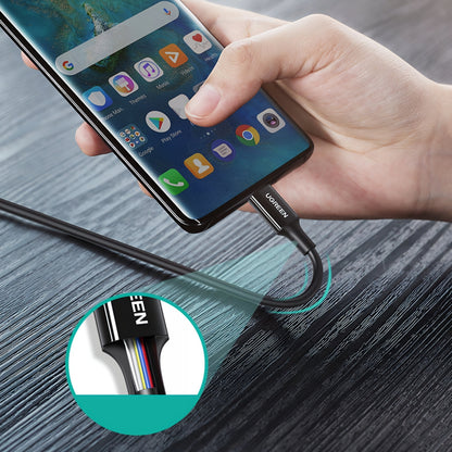 Cablu Date si Incarcare USB-C - USB-C UGREEN US300, 100W, 2m, Alb