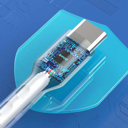 Cablu Date si Incarcare USB-A - USB-C BWOO X172C, 60W, 1m, Alb