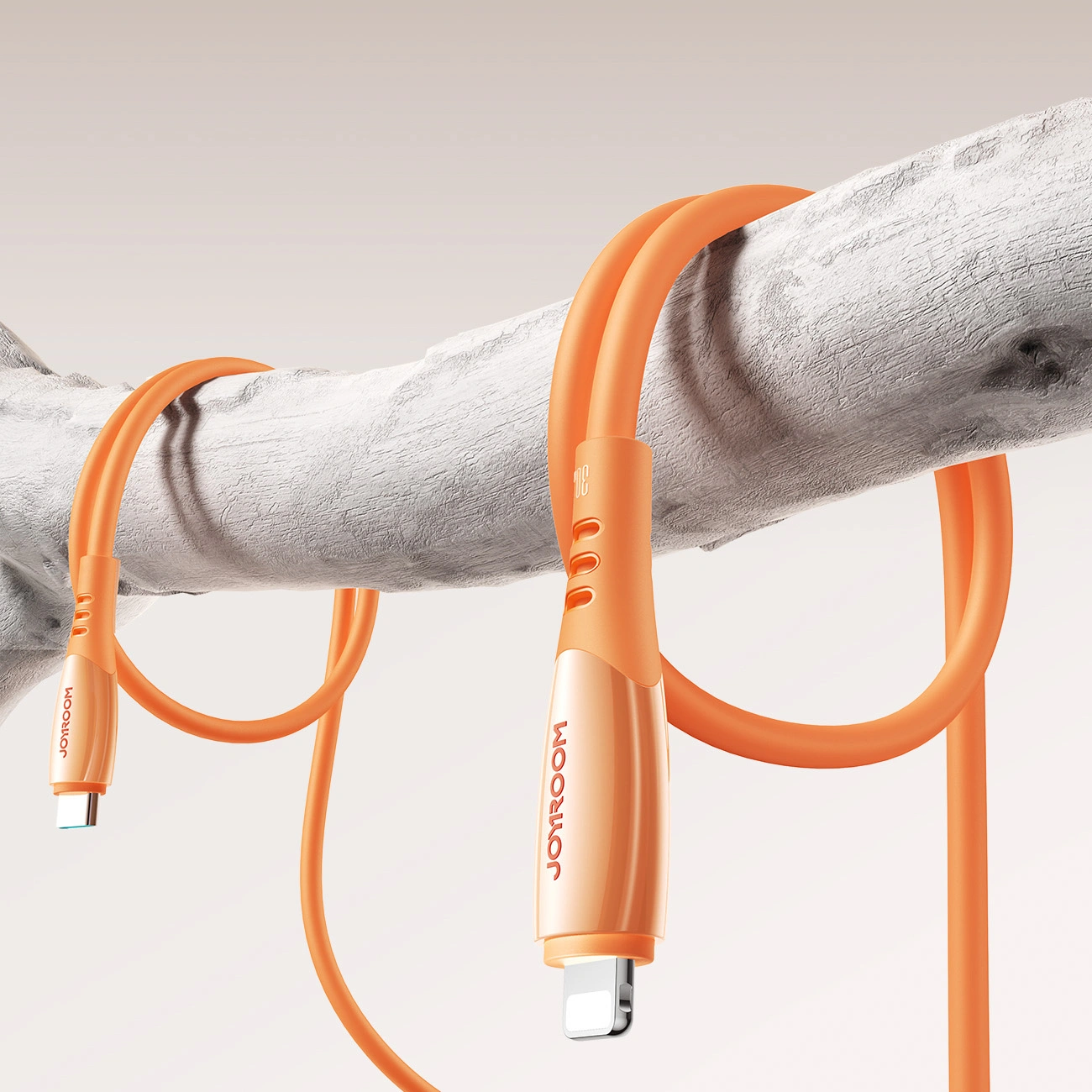 Cablu Date si Incarcare USB-C - Lightning Joyroom S-A59 Vibrant, 30W, 1.2m, Portocaliu
