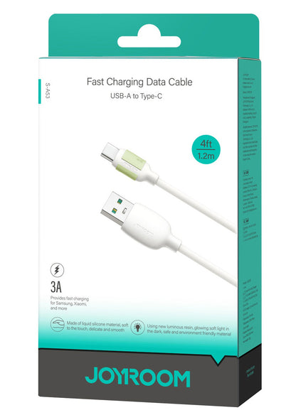 Cablu Date si Incarcare USB-A - USB-C Joyroom S-A53, 18W, 1.2m, Bej