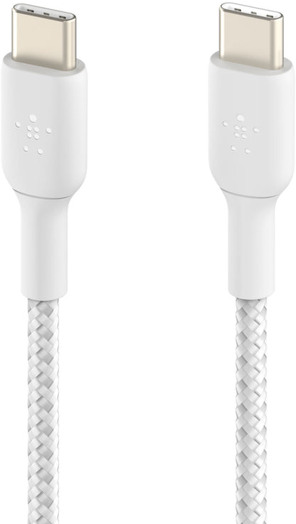 Cablu Date si Incarcare USB-C - USB-C Belkin BoostCharge Pro, 60W, 2m, Alb CAB004bt2MWH