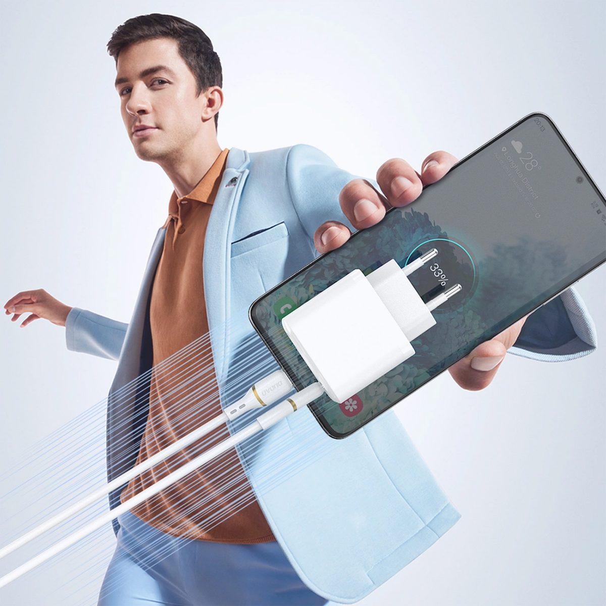 Cablu Date si Incarcare USB-A - Lightning Dudao L25L, 30W, 1m, Alb