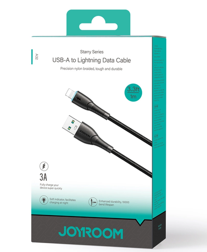 Cablu Date si Incarcare USB-A - Lightning Joyroom S-A32, 18W, 1m, Negru