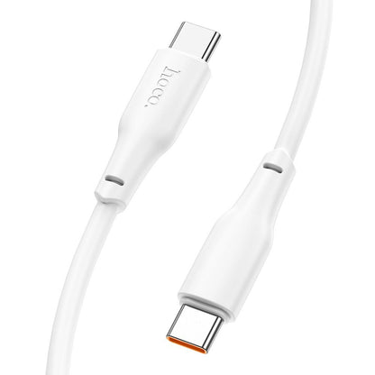 Kabel USB-C do ładowania i transmisji danych - USB-C HOCO X93, 100 W, 1 m, biały 