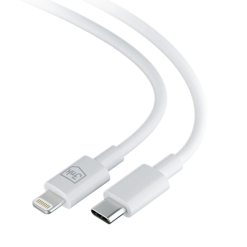 Cablu Date si Incarcare USB-C - Lightning 3MK Hyper, 20W, 1.2m, Alb