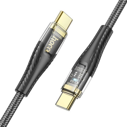 Cablu Date si Incarcare USB-C - USB-C HOCO U121, 60W, 1.2m, Negru