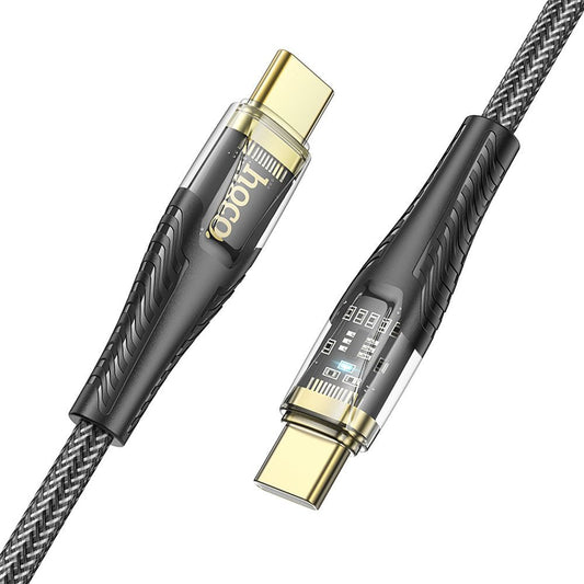 Cablu Date si Incarcare USB-C - USB-C HOCO U121, 60W, 1.2m, Negru