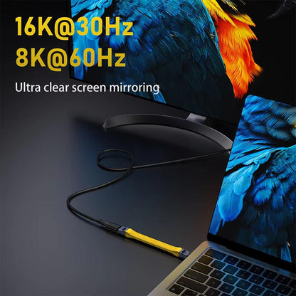 Cablu Date si Incarcare USB-C - USB-C OEM 8K Video, 240W, 0.13m, Negru