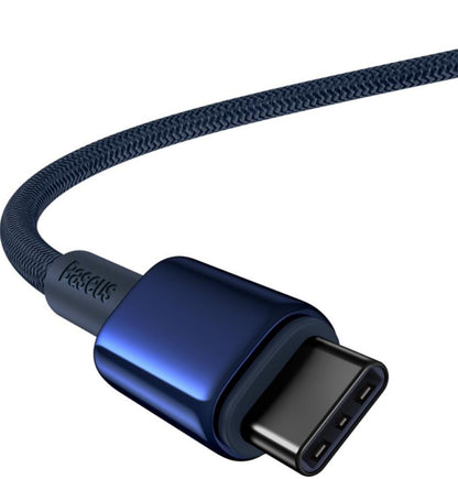Cablu Date si Incarcare USB-C - USB-C Baseus Tungsten Gold, 100W, 1m, Bleumarin P10319800321-03