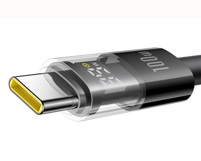 Cablu Date si Incarcare USB-A - USB-C Baseus Display 2, 100W, 2m, Negru P10382701111-00