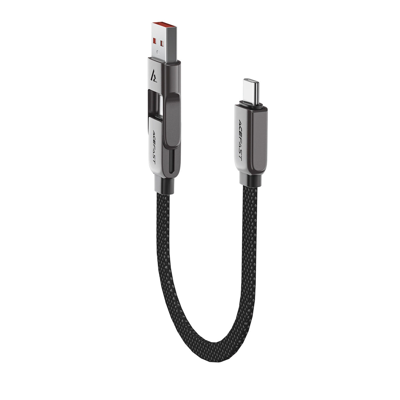 Cablu Date si Incarcare USB-C - USB-A / USB-C Acefast C13-05, 60W, 0.2m, Negru