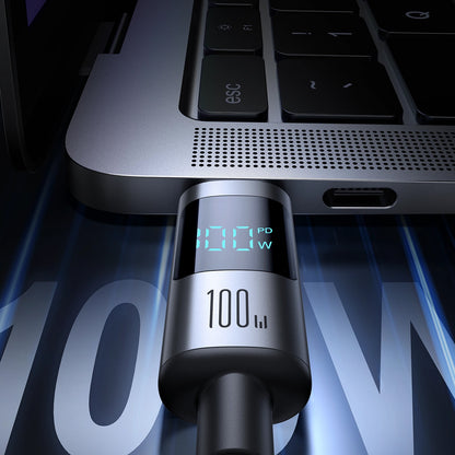Cablu Date si Incarcare USB-C - USB-C Joyroom S-A16 Pro Prism Display, 100W, 1.2m, Negru