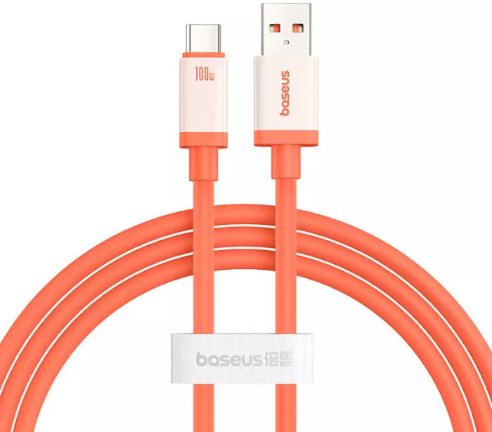 Cablu Date si Incarcare USB-A - USB-C Baseus Zero Degree Series, 100W, 2m, Rosu