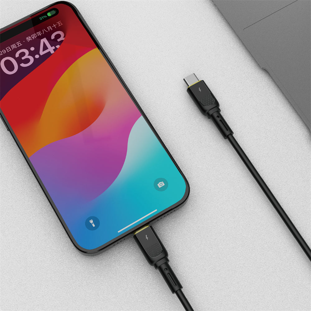 Cablu Date si Incarcare USB-C - USB-C WiWu Wi-C034, 60W, 1.2m, Negru
